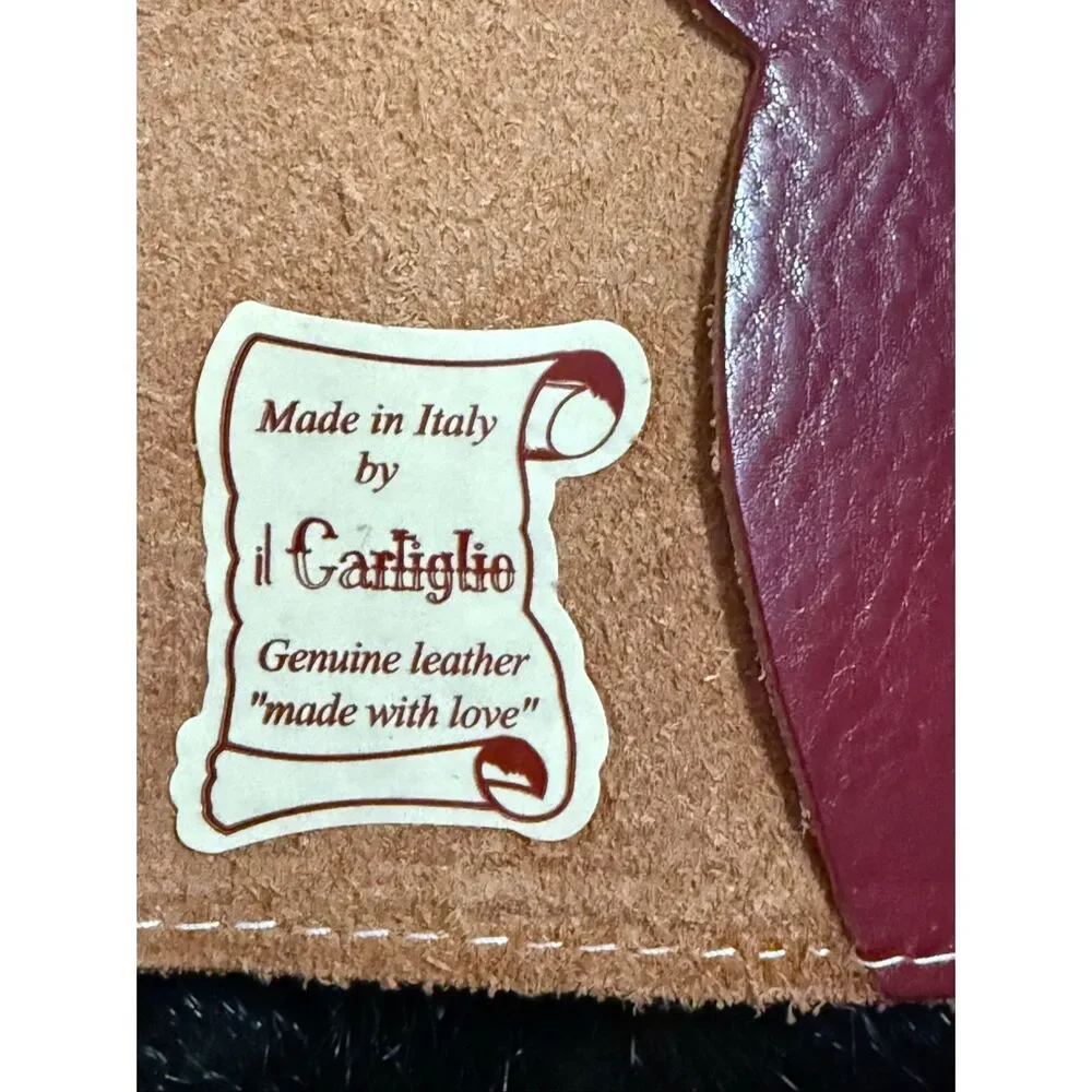 Leather Home Office Planner - Red
